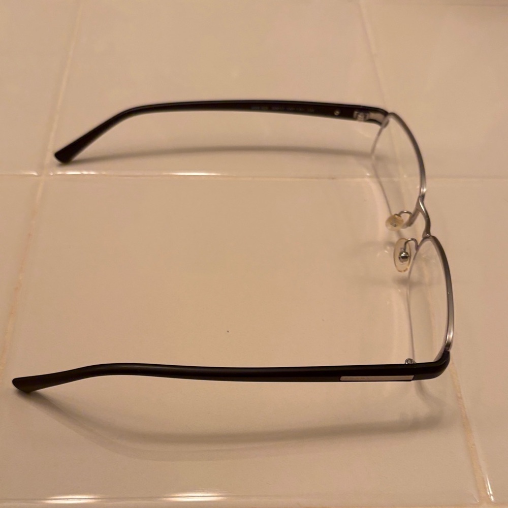 Prada Black and Silver Half Rim Rectangular Eyegl… - image 10